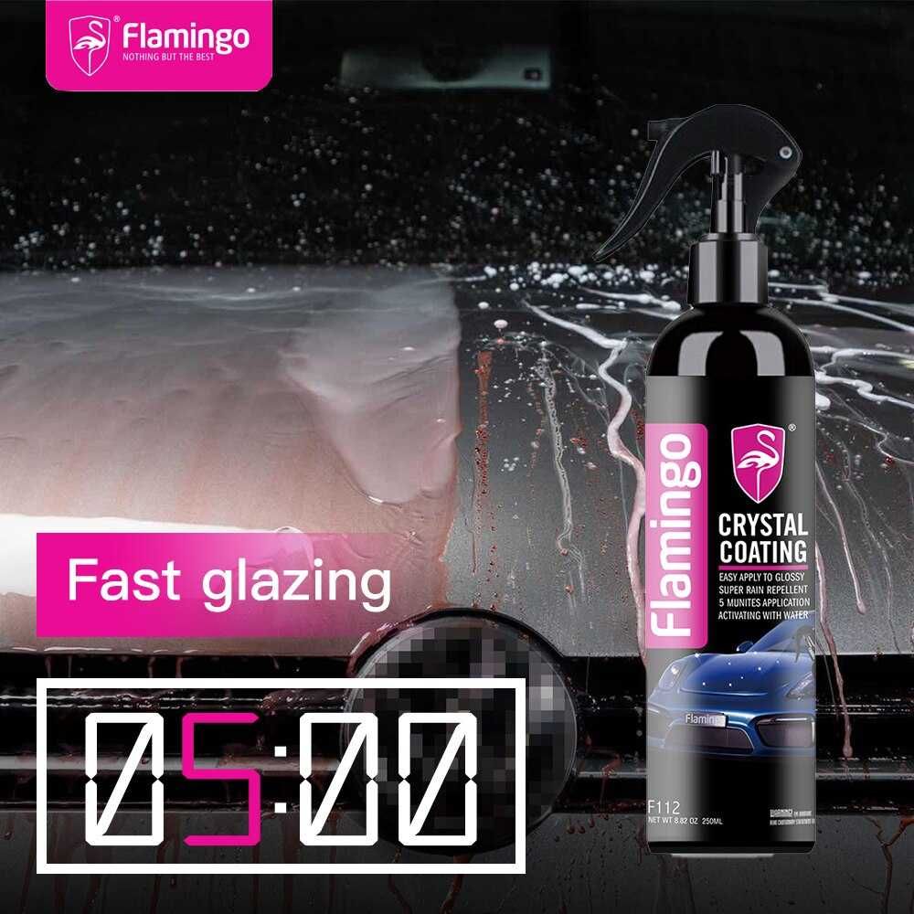 Керамична Течна Полимерна Вакса FLAMINGO Crystal Coating 250ml. - снимка 3