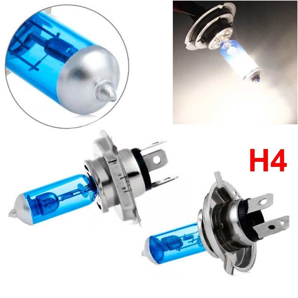 Халогенни крушки с Ксенон ефект 12V, H4, 55W - 2 брoя. - снимка 1