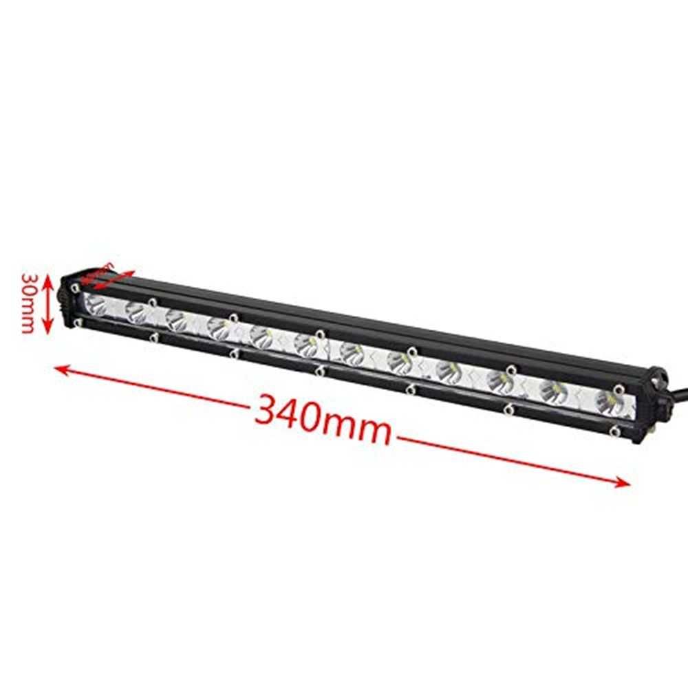 Мини 36W LED бар за осветление с 12 диода - 12/24V - снимка 7