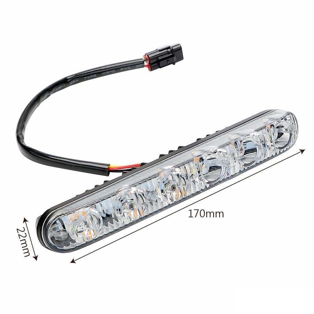 6 LED дневни светлини с вграден мигач. - снимка 6
