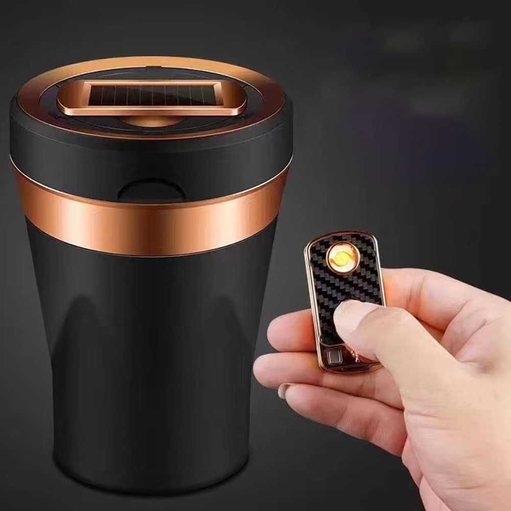 Пепелник за автомобил с вградена запалка с USB зареждане. - снимка 7
