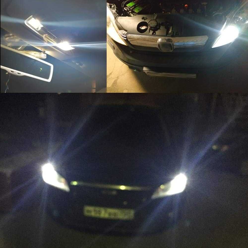 Комплект LED Диодни Крушки тип CANBUS ,19 SMD (T10) - Бели 6000К, 12V - снимка 3