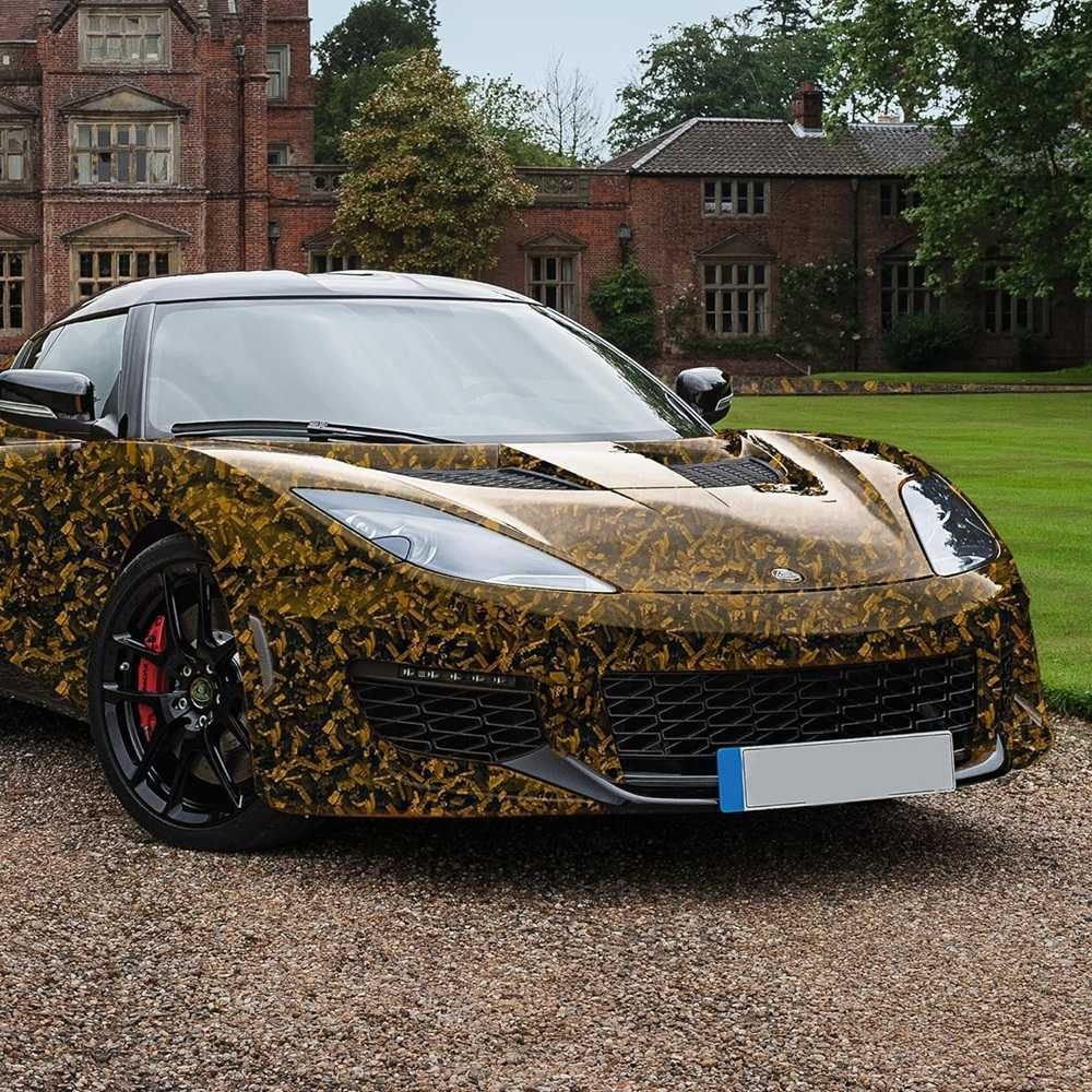 Висококачествено фолио Кован Carbon Gold за автомобил - 152х100см - снимка 6