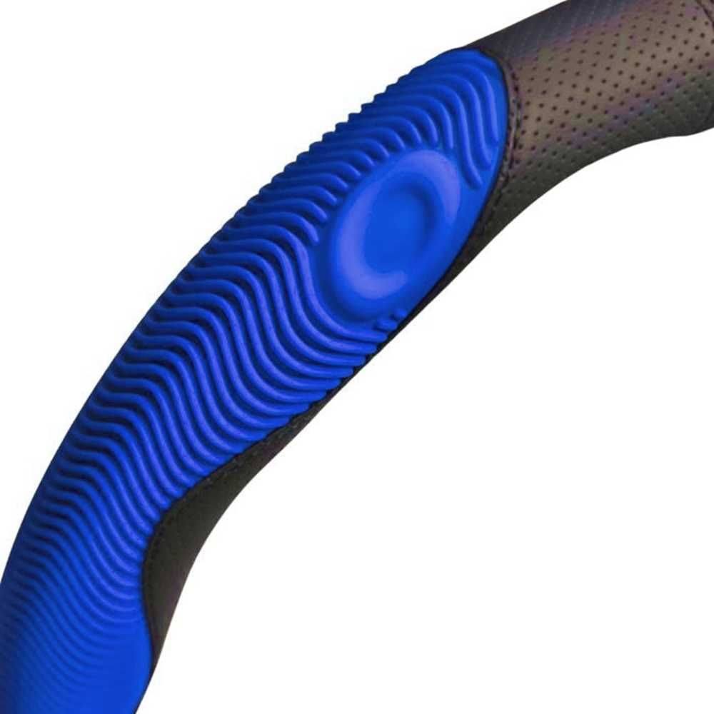 Протектор/Калъф за волан М 37/39 - Черно със синьо - снимка 2