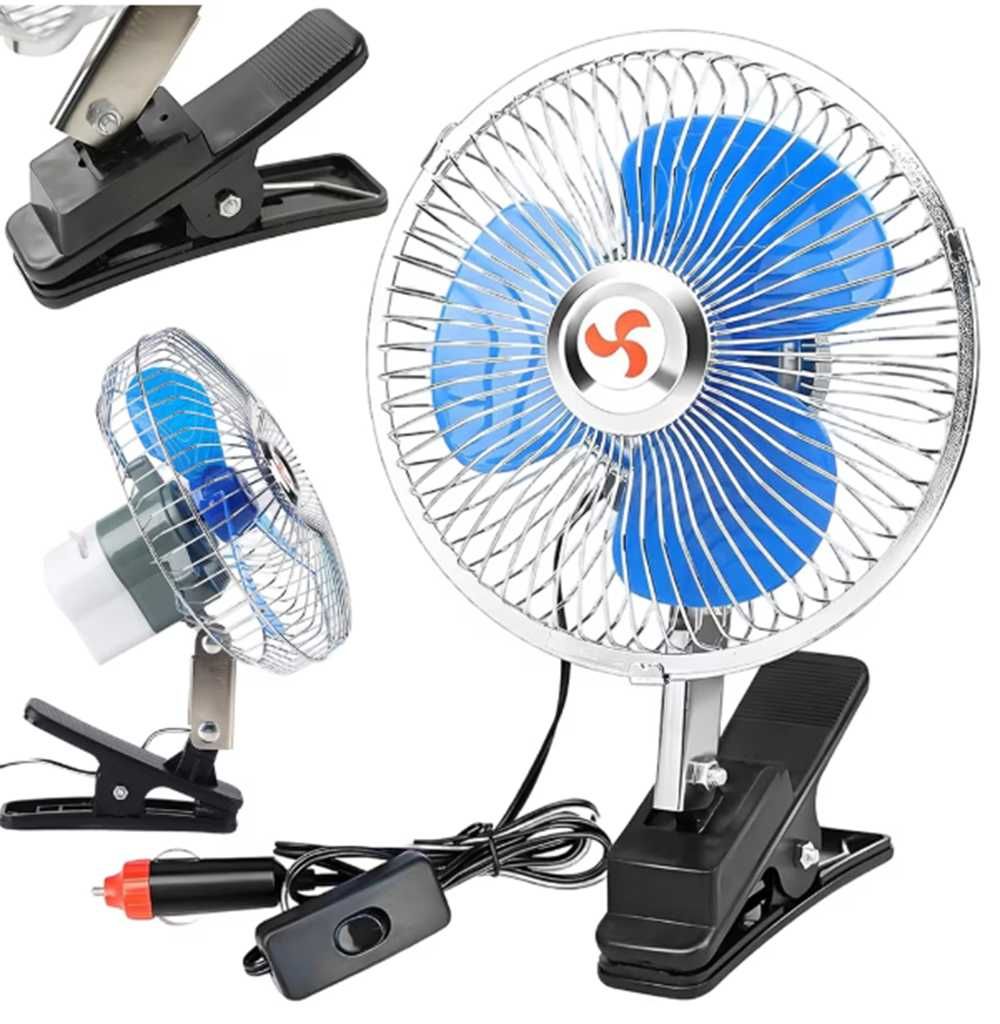 Мощен вентилатор за кола/камион с щипка - 6 инча 12V/24V - снимка 5