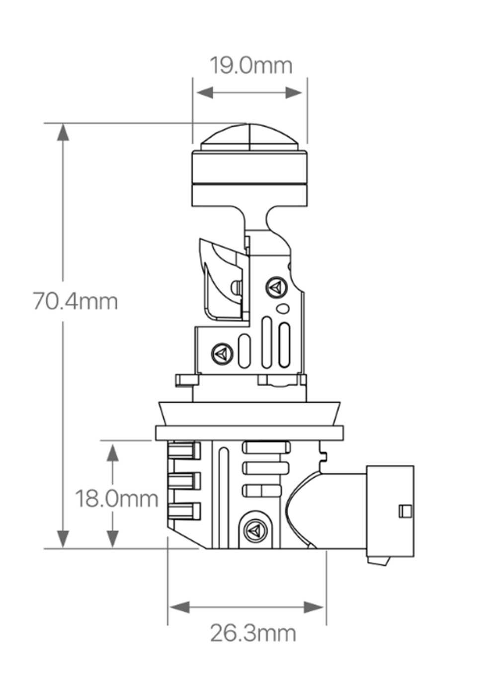 LED диодни крушки за фарове с Лупа - H11 CANBUS, 12V, 40W, 12 400LM - снимка 6