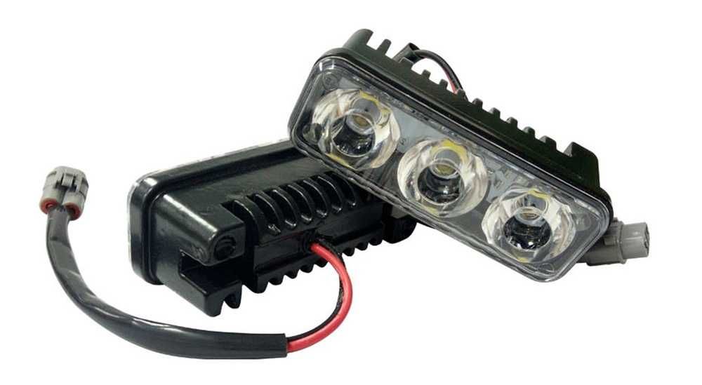 Комплект 3 LED дневни светлини за автомобил 12V - 2 броя. - снимка 4