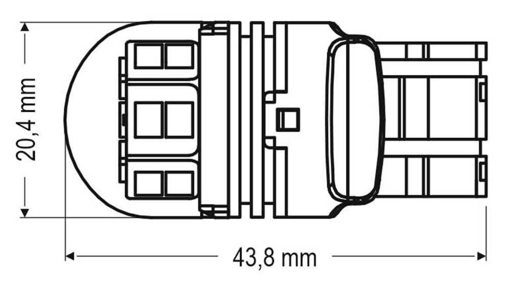 Комплект Т20 LED крушки за автомобил 15 SMD с две светлини - 12/24V - снимка 4