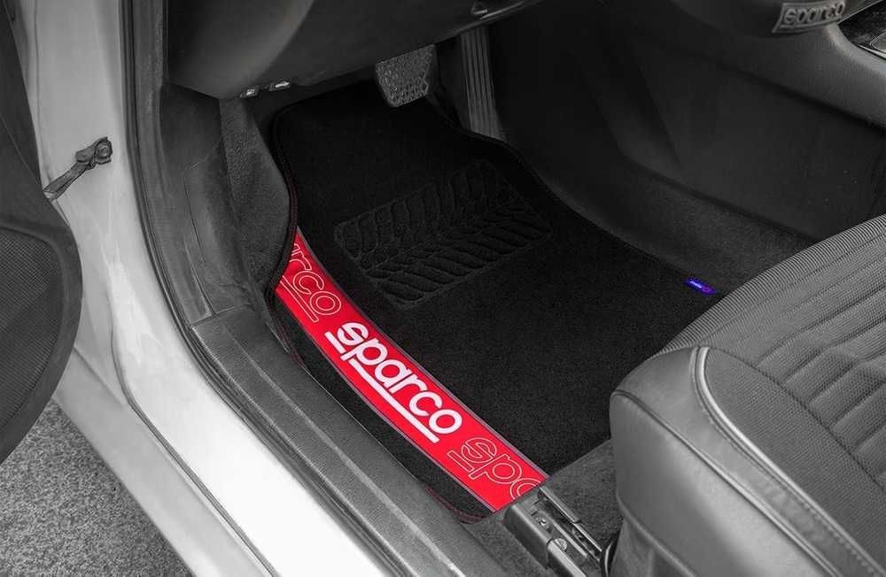 Универсални автомобилни стелки Sparco/Червен кант. - снимка 2