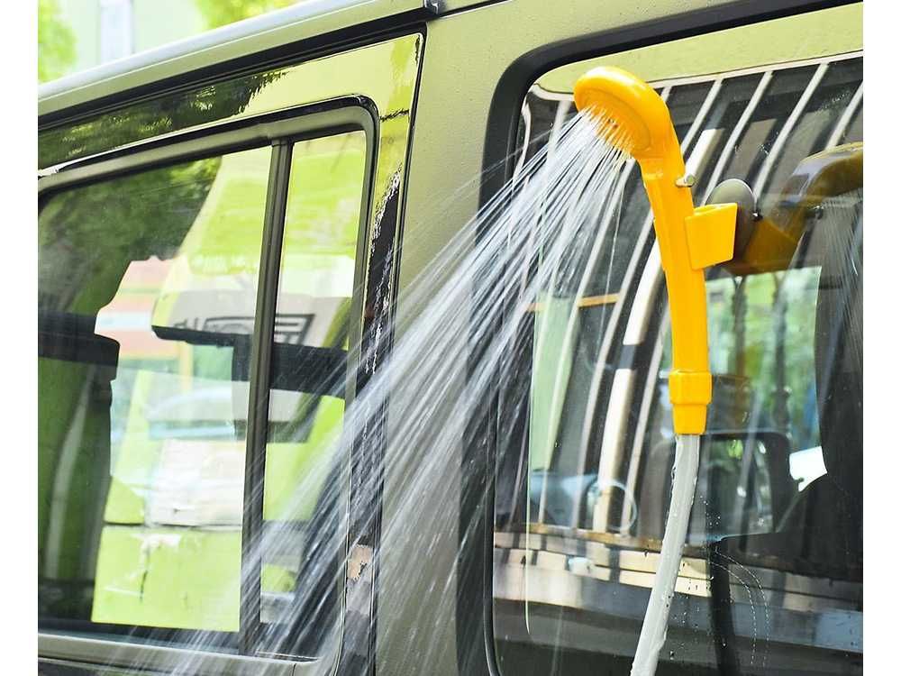 Портативен туристически душ за къмпинг с помпа 12V - снимка 3