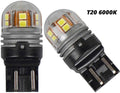 Комплект Т20 LED крушки за автомобил 15 SMD с две светлини - 12/24V - снимка 1