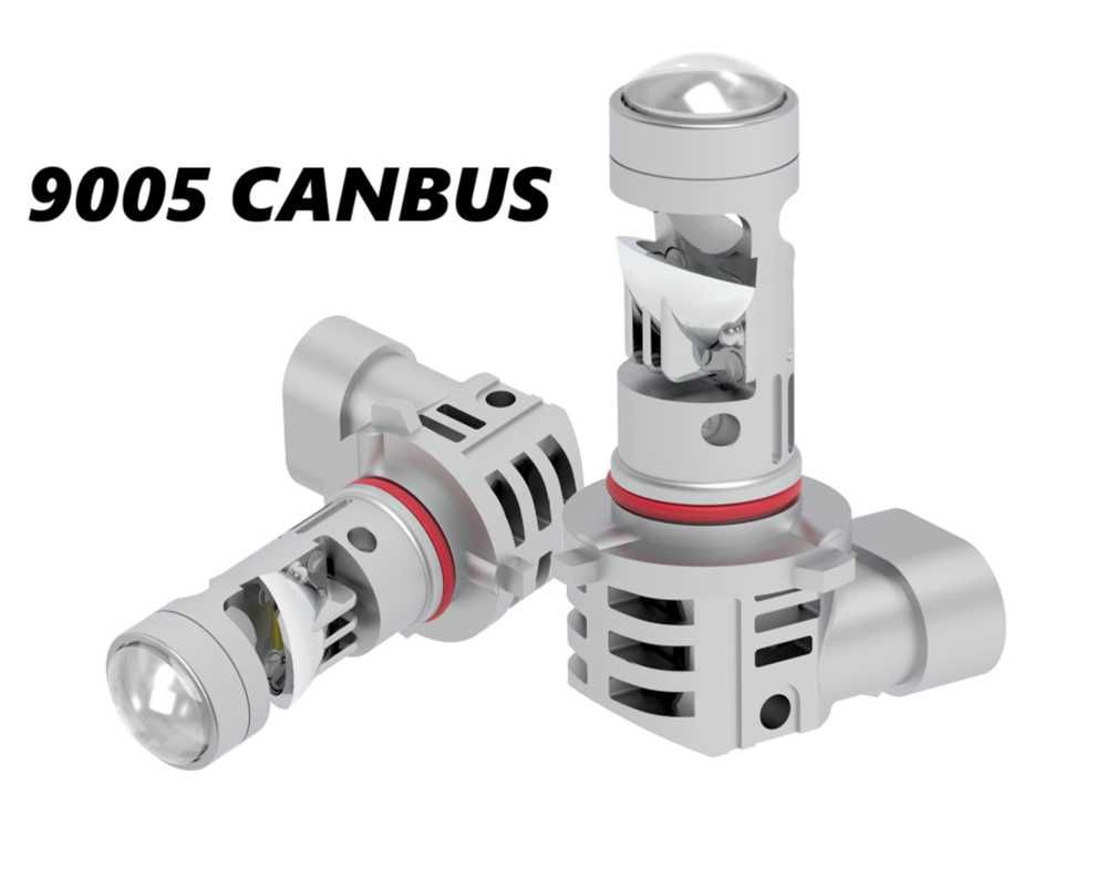 LED диодни крушки за фарове с Лупа - 9005 CANBUS, 12V, 40W, 12 400LM - снимка 1
