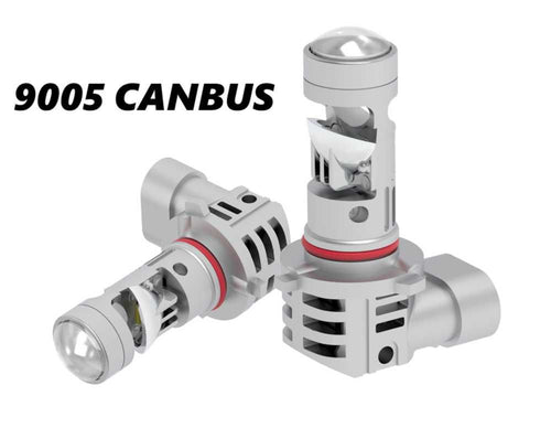 LED диодни крушки за фарове с Лупа - 9005 CANBUS, 12V, 40W, 12 400LM - снимка 1
