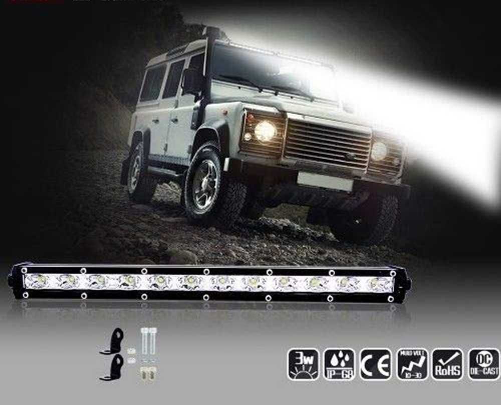 Мини 36W LED бар за осветление с 12 диода - 12/24V - снимка 3
