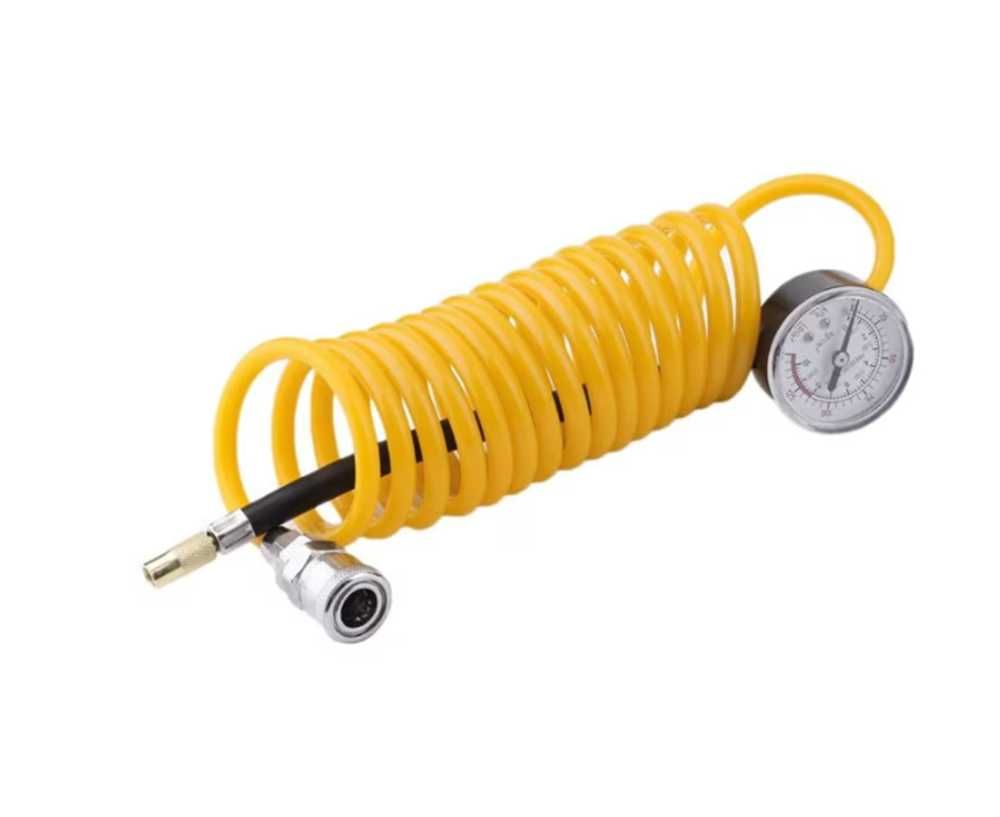 Метален двуцилиндров компресор за гуми , 12V, 150PSI, 10bar - снимка 4