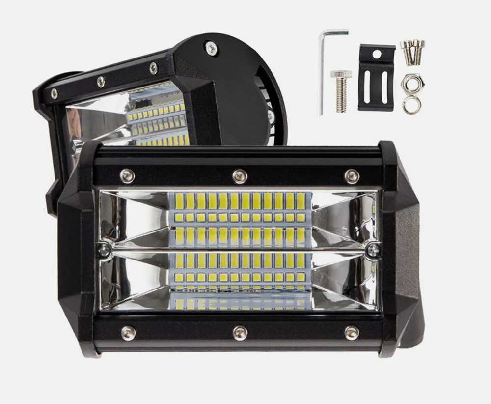 Универсален 72W LED бар/халоген с алуминиев корпус. - снимка 2
