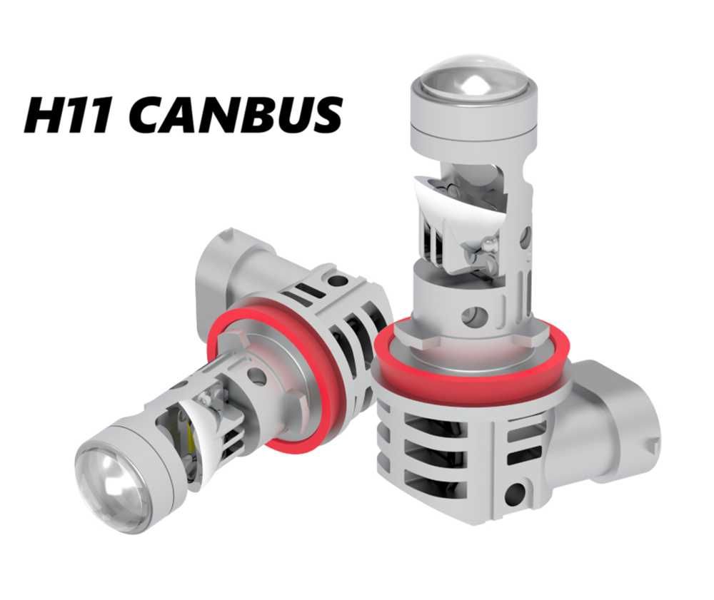 LED диодни крушки за фарове с Лупа - H11 CANBUS, 12V, 40W, 12 400LM - снимка 1
