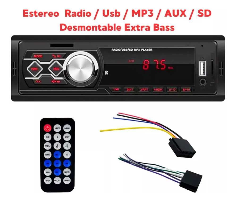 MP3 player за кола Bluetooth, USB, SD, AUX, LCD DISPLAY - 4x50w - снимка 3