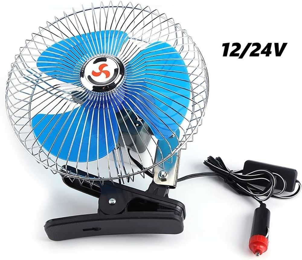 Мощен вентилатор за кола/камион с щипка - 6 инча 12V/24V - снимка 1