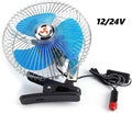 Мощен вентилатор за кола/камион с щипка - 6 инча 12V/24V - снимка 1