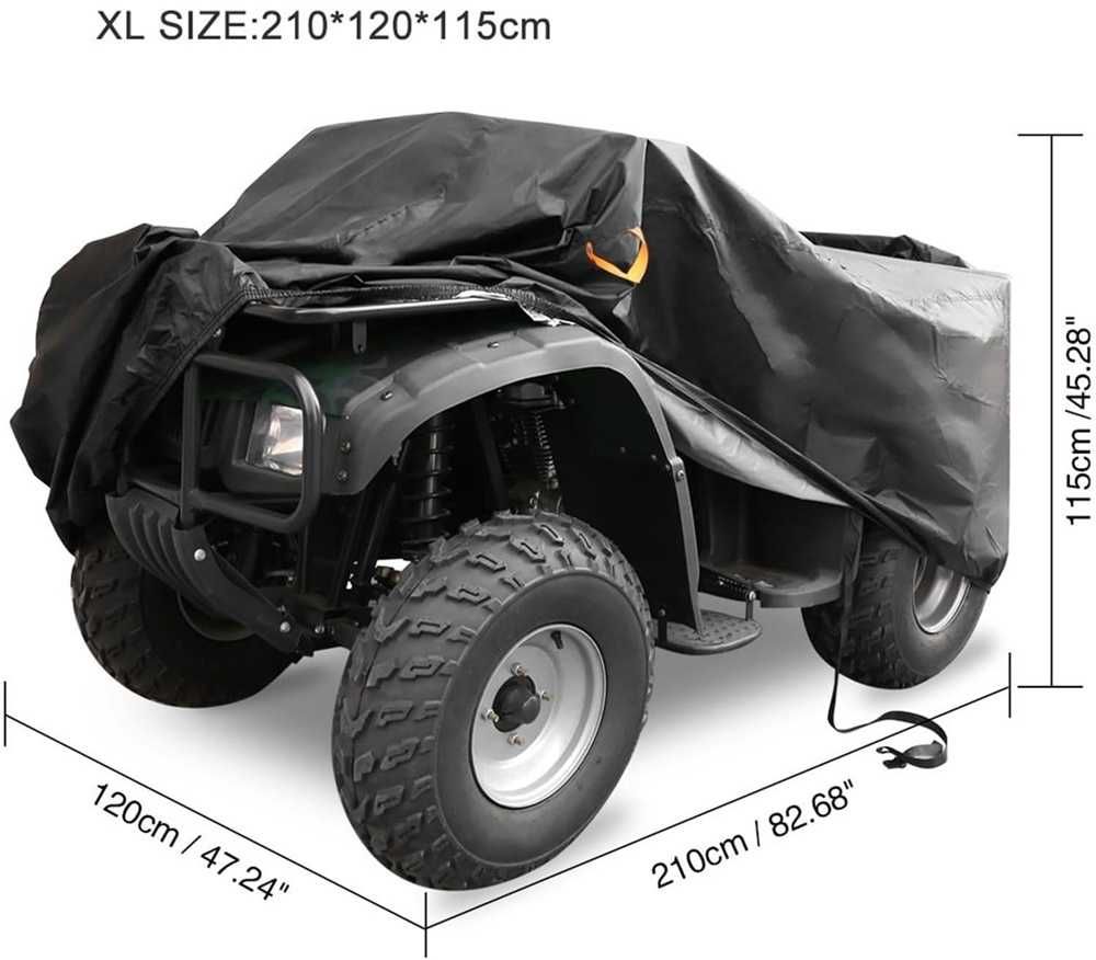 Водоустойчиво Покривало/Брезент за ATV - XL (210х120х115) - снимка 6