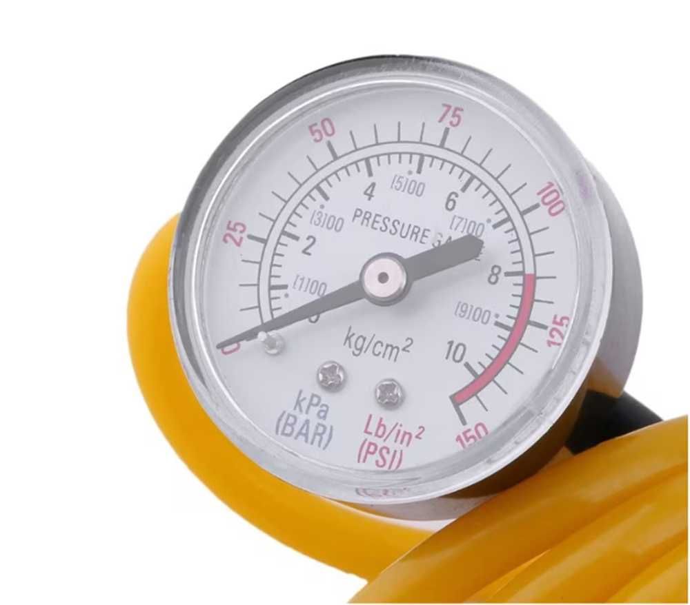 Метален двуцилиндров компресор за гуми , 12V, 150PSI, 10bar - снимка 6