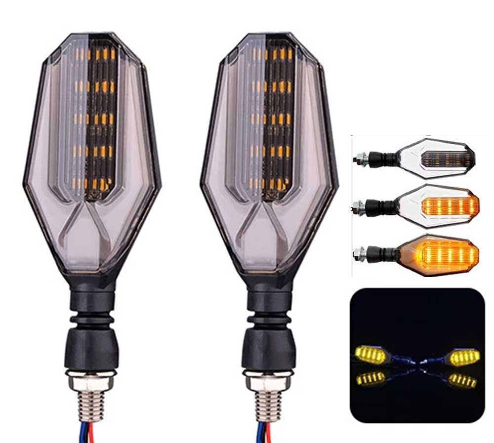 Универсални LED мигачи за Мотор с дневни светлини - 2 броя. - снимка 1