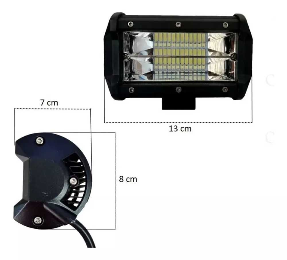 Универсален 72W LED бар/халоген с алуминиев корпус. - снимка 5