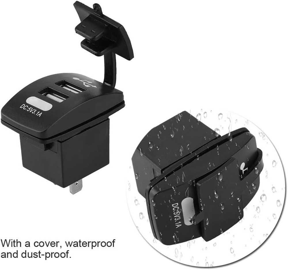 Зарядно с 2 USB портове за вграждане за автомобил- 12/24V- DC 5V/3.1A. - снимка 3