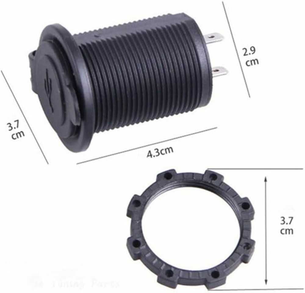 USB зарядно с 2 гнезда за вграждане в таблото 12/24V - 1A/2.1A - снимка 4