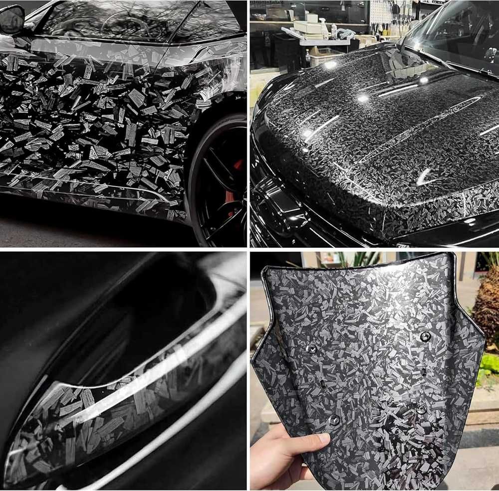 Висококачествено фолио Кован Carbon Silver за автомобил - 152х100см - снимка 5