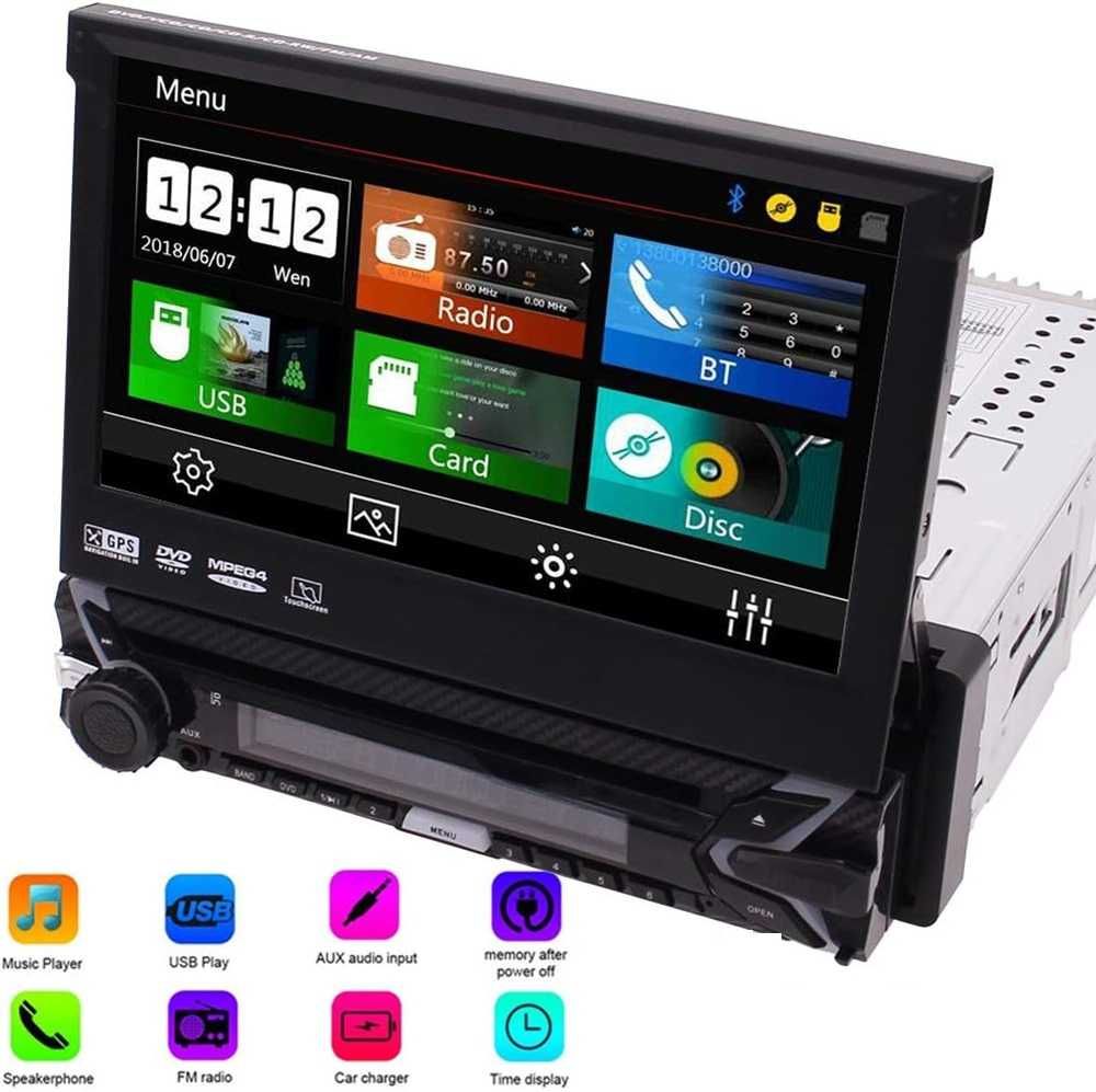 Мултимедия 1DIN ,7 инча Bluetooth, FM, MP3, MP4, МР5 - 4x60W. - снимка 2