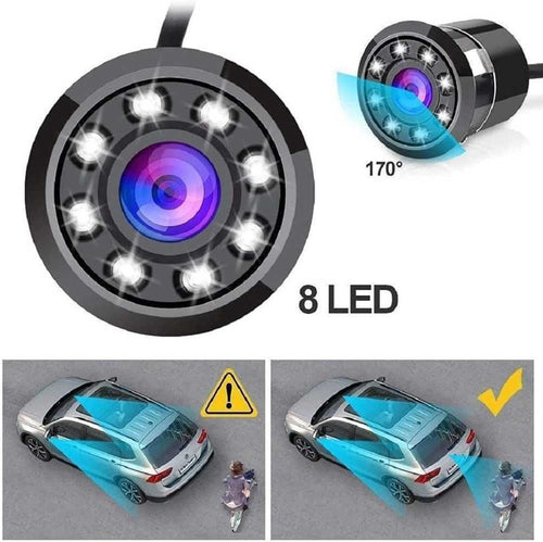 Авто Камера за задно виждане с нощен режим - 8LED - снимка 2