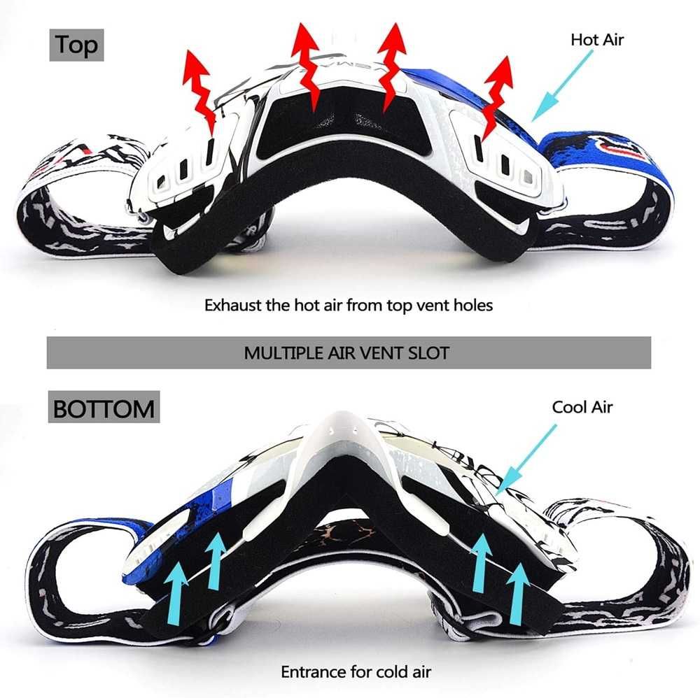 Професионални мотокрос очила VEMAR RACING - Сини - снимка 3