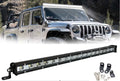 Едноредов SLIM 54W LED бар за осветление с 18 диода, 12/24V - 50 см. - снимка 1