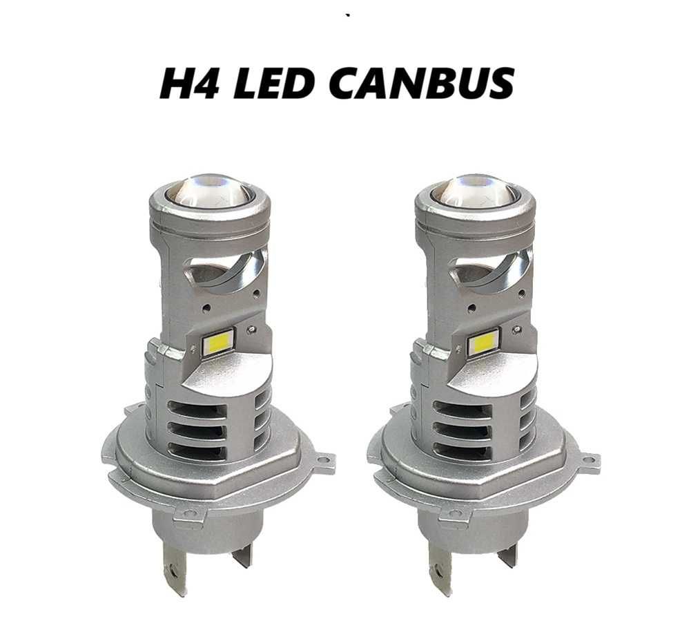 LED диодни крушки за фарове с Лупа - H4 CANBUS, 12V, 40W, 12 400LM - снимка 3