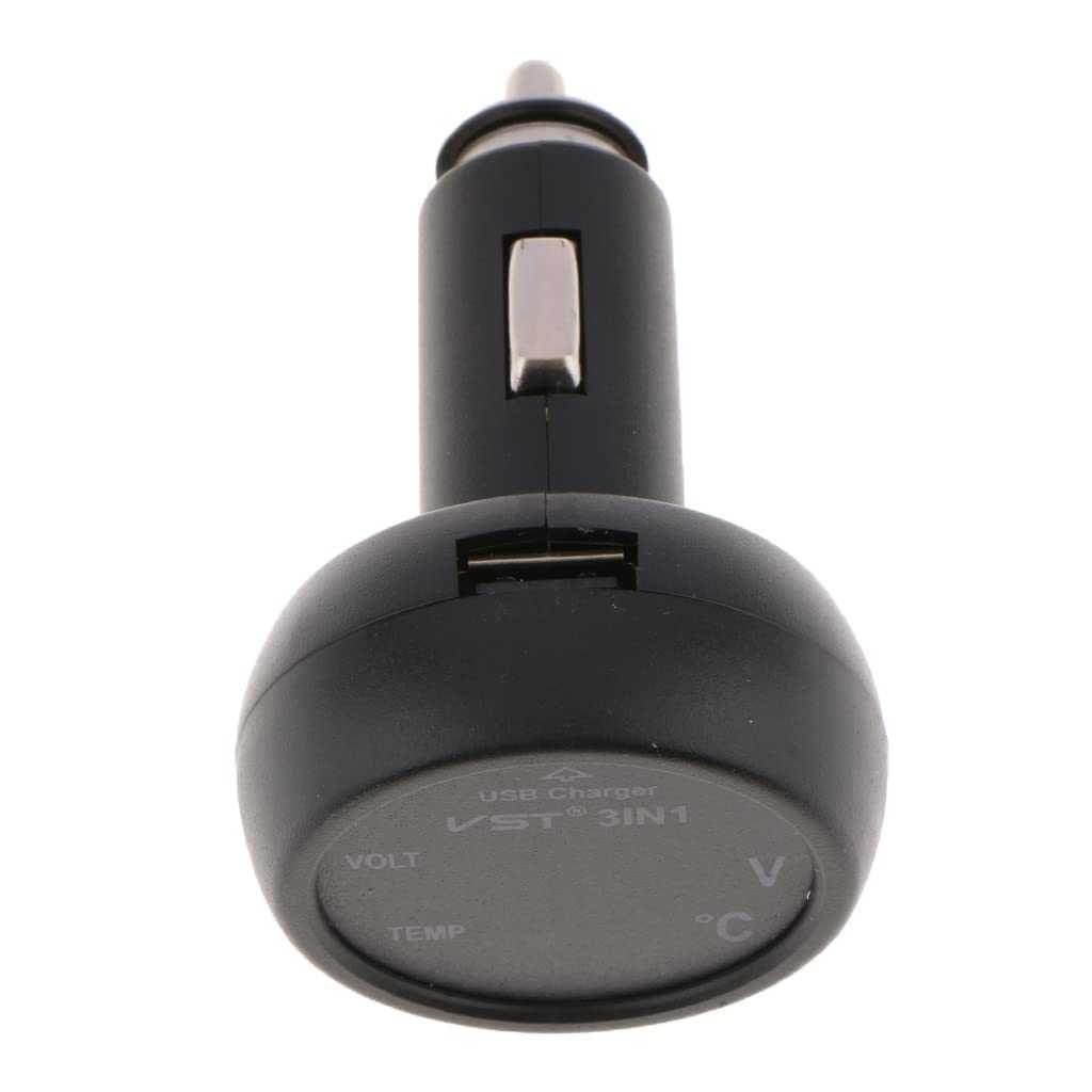 Волтметър за автомобил с термометър и USB порт - 3 in 1 - снимка 6