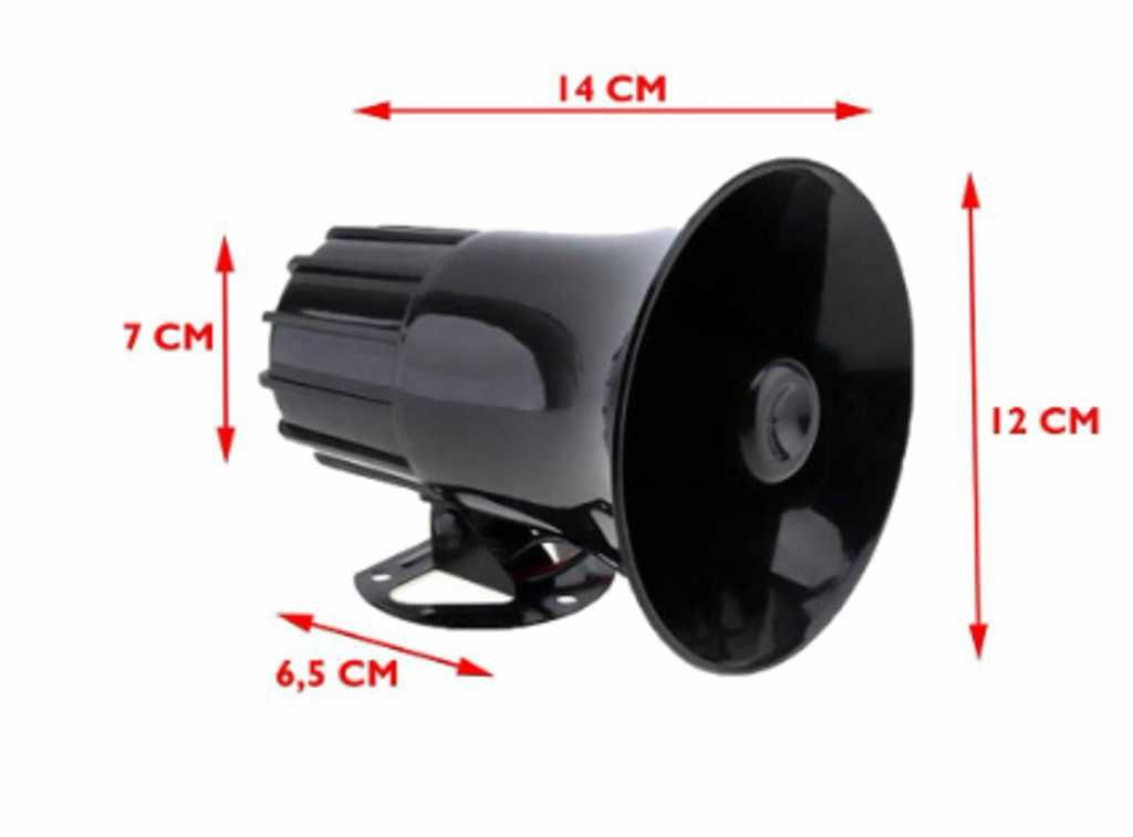 Сирена полицейска с мегафон и микрофон, 3 мелодии - 12V/50W. - снимка 6