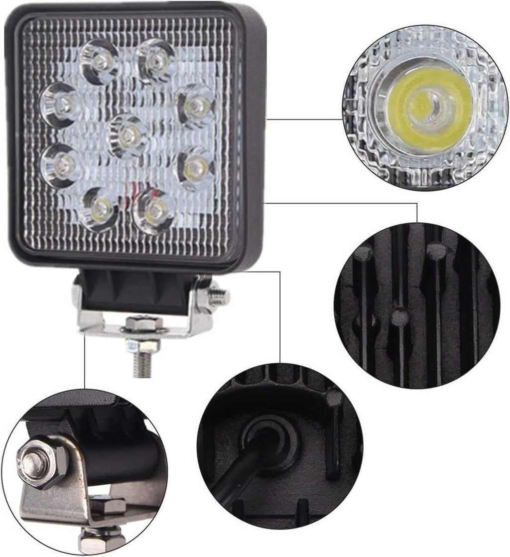 27W LED Диоден халоген 9 диода - 12/24V - снимка 3