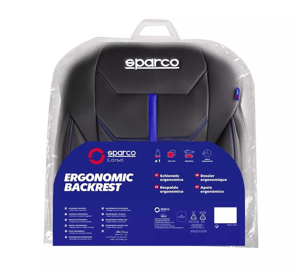 Универсална подложка за седалка Sparco - Черно/Синьо. - снимка 5