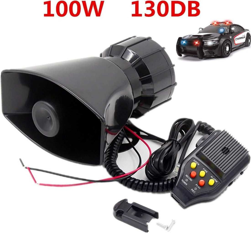 Авто Сирена с 3 мелодии, микрофон и функция запис - 12V 100W - снимка 1