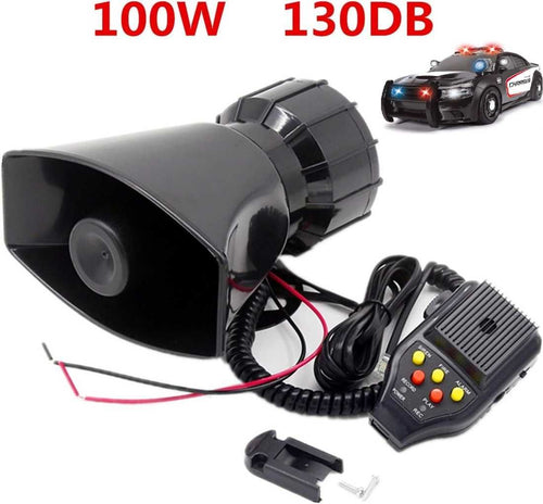 Авто Сирена с 3 мелодии, микрофон и функция запис - 12V 100W - снимка 1
