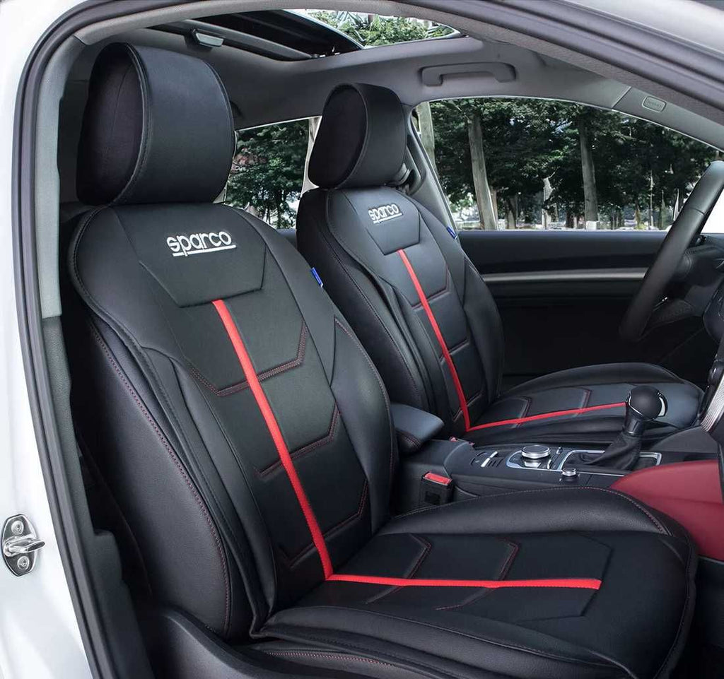 Универсална подложка за седалка Sparco - Черно/Червено. - снимка 2