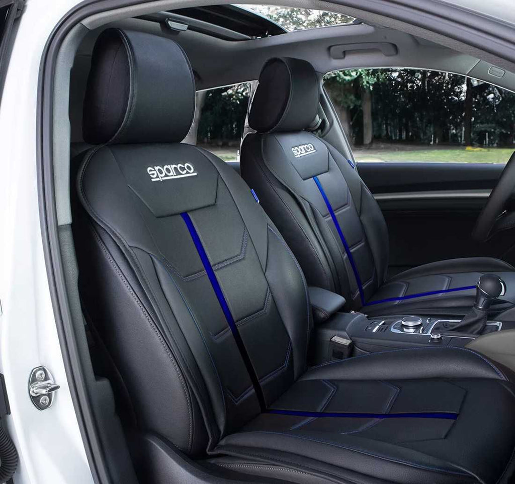 Универсална подложка за седалка Sparco - Черно/Синьо. - снимка 2