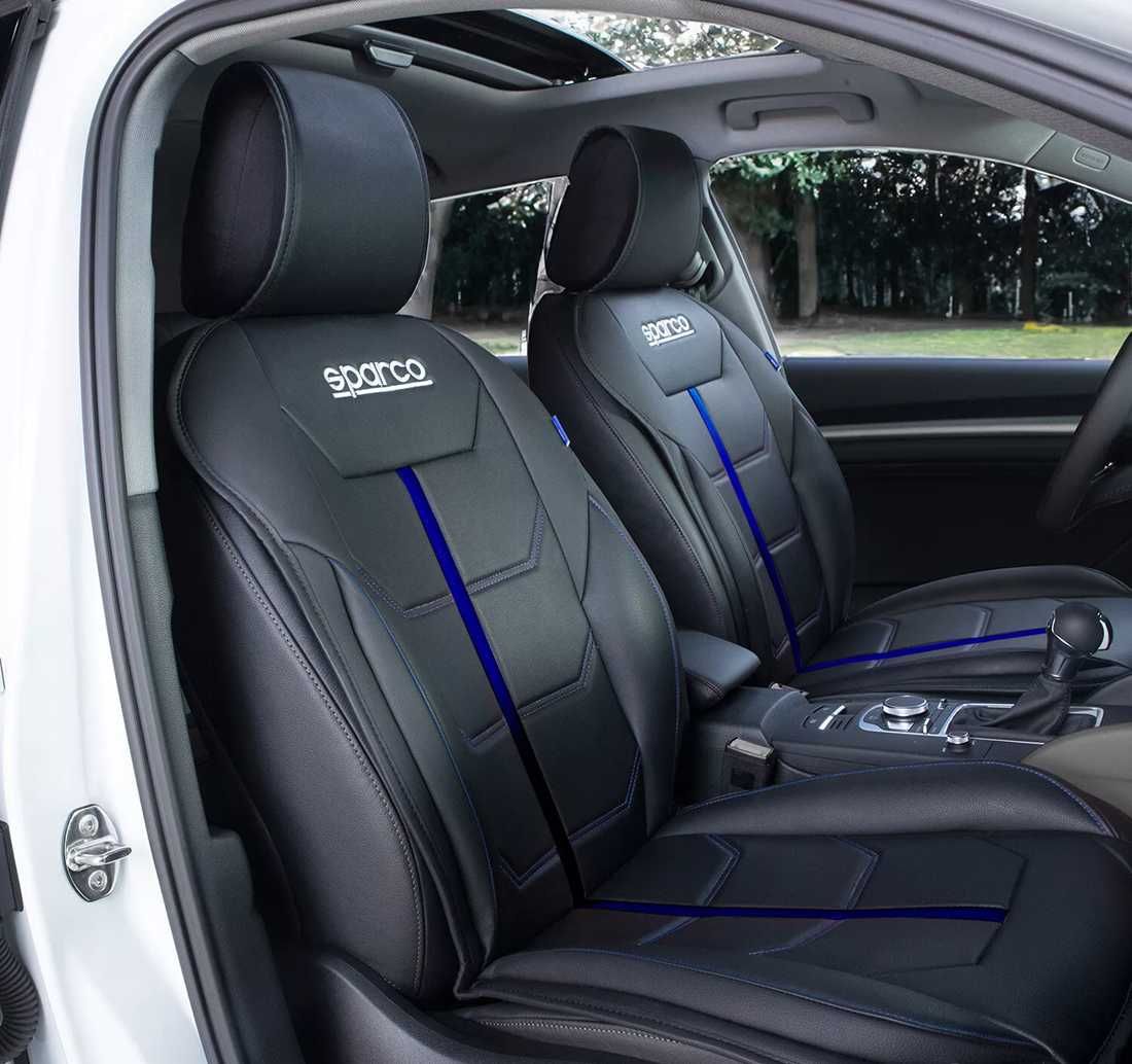 Универсална подложка за седалка Sparco - Черно/Синьо. - снимка 2