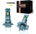 60W LED Мини Диодни крушки H7, 12V, 5000К, Canbus+300% Светлина. - снимка 1