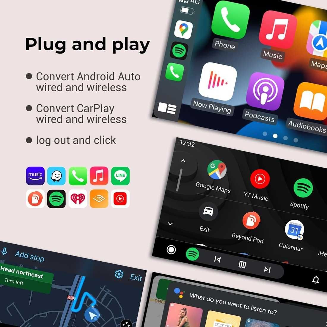 Мини WiFi Адаптер за безжична връзка с CarPlay / AndroidAuto. - снимка 7