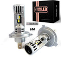 LED 30W Мини Диодни крушки H4, 12V, Canbus - 30% повече светлина. - снимка 1