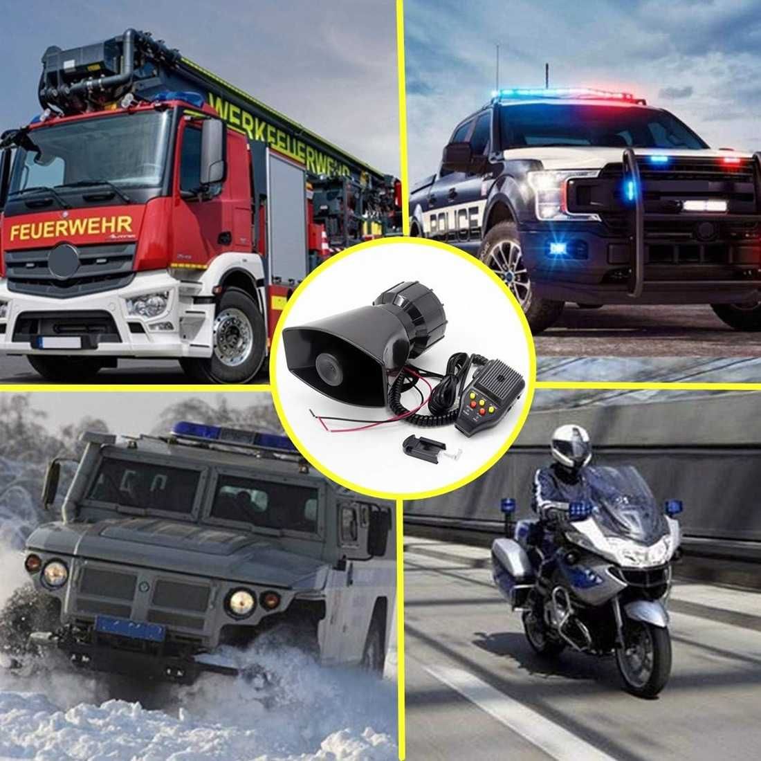 Авто Сирена с 3 мелодии, микрофон и функция запис - 12V 100W - снимка 3