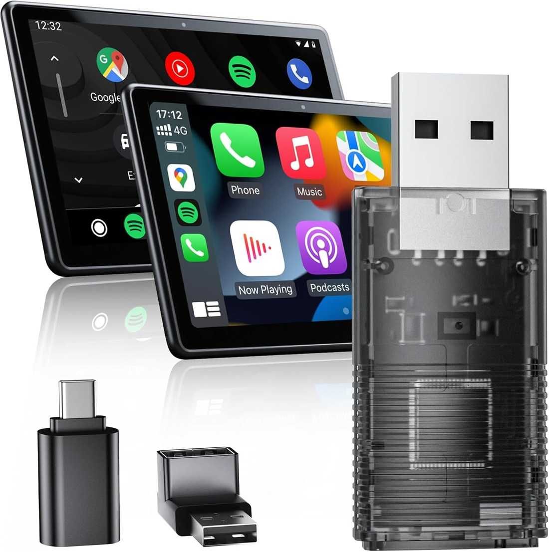 Мини WiFi Адаптер за безжична връзка с CarPlay / AndroidAuto. - снимка 1